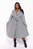 60338-156-JK GREY STRIPE FULL FLARE L/S COAT/JACKET (2,2,2 - 1XL,2XL,3XL)