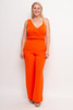 60384-JP9267 ORANGE PLUS SIZE ROMPER (2,2,2 - 1XL,2XL,3XL)