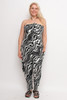 60395-CD1008 BLACK/WHITE PLUS SIZE ROMPER (2,2,2 - 1XL,2XL,3XL)