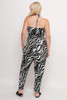 60395-CD1008 BLACK/WHITE PLUS SIZE ROMPER (2,2,2 - 1XL,2XL,3XL)