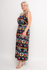 60401-62634 BLACK/MULTI PLUS SIZE DRESS (2,2,2 - 1XL,2XL,3XL)