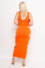 60406-73925CD ORANGE PLUS SIZE DRESS (2,2,2 - 1XL,2XL,3XL)