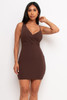 60433-BD10179 Brown MINI DRESS (3,2,1 - S,M,L)