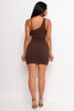 60433-BD10179 Brown MINI DRESS (3,2,1 - S,M,L)