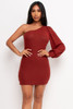 60447-BD02397 Rust MINI DRESS (3,2,1 - S,M,L)