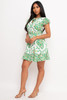 60473-C137 Green/White MINI DRESS (2,2,2 - S,M,L)