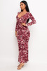 60476-MD8776T Burgandy MAXI DRESS (2,2,2 - S,M,L)