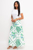 60481-C150 White/Green MAXI SKIRT (3,2,1 - S,M,L)