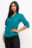 60461-SB23160 Off Teal LONG SLEVE TOP (3,2,1 - S,M,L)