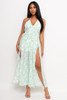 60429-HF22E7114 White/Green MAXI DRESS (3,2,1 - S,M,L)