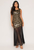 60499-S2561 Bronze Maxi Dress (2,2,2 - S,M,L)