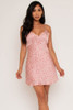 60516-ED1778B Pink Mini Dress (2,2,2 - S,M,L)