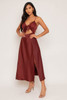 60519-ED15965-01 Brown Maxi Dress (2,2,2 - S,M,L)