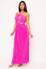 60724-AM3884 Pink Maxi Dress (2,2,2 - S,M,L)