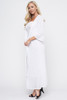 B-55768-D1992SET WHITE LONG SLEEVE CARDIGAN AND TUBE MIDI DRESS 2 PIECE SET (2,2,2 - S,M,L)