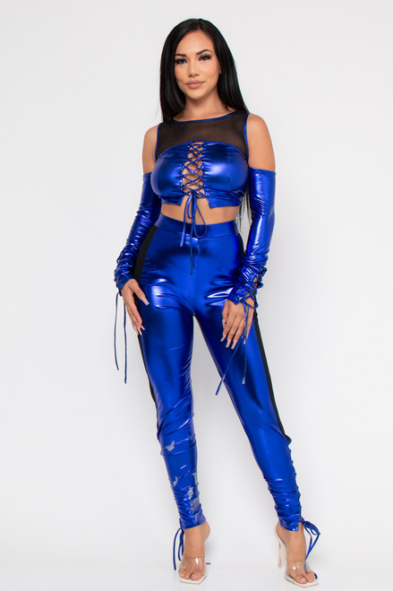 Wholesale Metallic Royal Blue And Black 