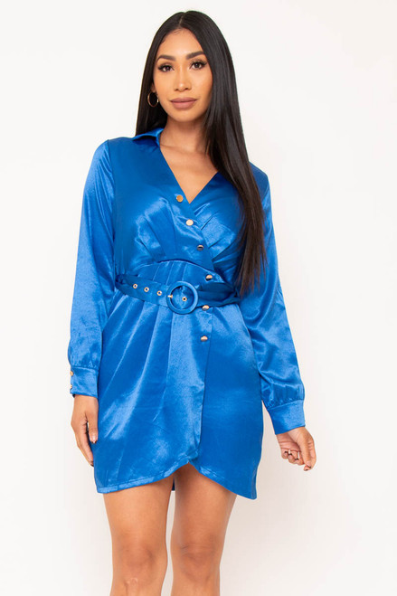 60663-37075D Blue Mini Dress (2,2,2 - S,M,L)