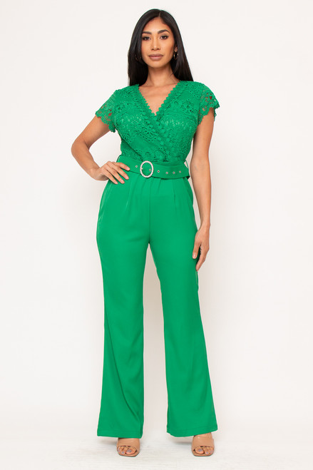 60725-C247 Green Jumpsuit (2,2,2 - S,M,L)