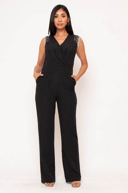 60730-C329 Black Jumpsuit (2,2,2 - S,M,L)