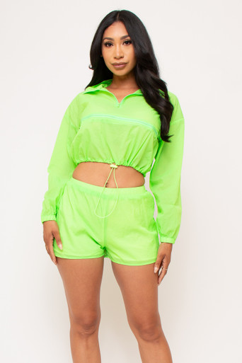 neon green crop
