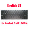 Laptop Replacement Keyboard For Chuwi HeroBook Pro 14.1 CWI514 English US Black Without Frame New