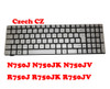 Laptop Keyboard For ASUS N750J N750JK N750JV R750J R750JK R750JV Silver CZ CZECH Without Frame With Backlit