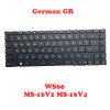 Laptop Backlit Keyboard For MSI WS66 MS-16V2 MS-16V4 V194222AK1 S1N3EDE2L2SA0 S1N-3EDE2L2-SA0 German GR NO Frame
