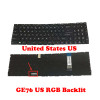 Laptop RGB Backlit Keyboard For MSI GE76 Dragon Tiamat 10UG 10UH 11UG 11UH GE76 Raider 10UE 10UG 10UH 11UE 11UG 11UH Colourful Backlit English US NO Frame