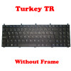 Laptop Keyboard For CLEVO M9800 M980NU MP-08J46TQ-4308W 6-80-M9800-254-1 Turkey TR NO Frame