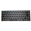 Laptop Keyboard For CLEVO P640 MP-13C26AFJ4306 6-80-N13B0-431-1 French Arabic ARFR Silver Frame And Backlit