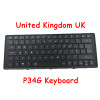Laptop P34 Keyboard For Gigabyte P34G YH-AZ12EG10 UK 2Z703-UK340-E50S United Kingdom UK Black Frame And Backlit