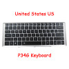 Used Laptop P34 Keyboard For Gigabyte P34G P34G V2 P34G V7 P34K V3 P34K V5 P34K V7 P34W V3 P34W V5 P34F V5 United States US Silver Frame And Backlit 99% New