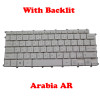 Laptop With Backlit Keyboard For LG 14T90Q 14T90Q-G 14T90Q-K Arabia AR White NO Frame