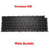 Laptop Keyboard For LG 15Z995 15Z995-U 15Z995-U.ARW6U1 15Z995-V 15Z995-V.AXAHU1 15Z995-R 15Z995-R.AAS9U1 15ZD980-T LG15Z98 German GR Black NO Frame & With Backlit
