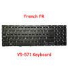 Laptop Keyboard For ACER Aspire V5-571 M3-581G M3-581PT M3-581PTG M3-581T M3-581TG M5-581T M5-581G M5-581TG Without Frame French FR Black With Backlit New