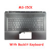 Original Laptop PalmRest&Keyboard For MSI Delta 15 MS-15CK DELTA 15 A5EFK MS15CK Upper Case Black With Backlit English US Keyboard