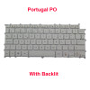 Laptop Backlit Keyboard For LG Gram 14 14T990 14TD990 LG14T99 14TD990-GX30K 14TD990-GX50K 14TD990-GX70K Portugal PO White Without Frame