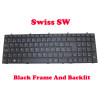 Laptop Backlit Keyboard For CLEVO W670RBQ W670RBQ1 W670RZW W670RZW1 W670RCQ W670RCQ1 W670RCW W670RCW1 W670RNQ W670RNQ1 W670RZQ Swiss SW Black Frame