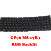 Laptop RGB Backlit Keyboard For MSI WE76 11th WE76 11UM 11UK MS-17K3 Colourful Backlit Japanese JP NO Frame