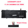 Laptop Battery For Gateway U378575PV-3S1P 11.4V 3400MAH 38.76WH 10PIN 9Lines New