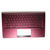 Laptop PalmRest&keyboard For ASUS BX333FA BX333FN Red Top Case With Backlit Latin America LA Keyboard