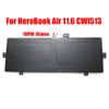 Laptop Replacement Battery For Chuwi HeroBook Air 11.6 CWI513 7.6V 4500MAH 34.2WH 10PIN 8Lines New