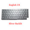 Sliver Laptop Monochrome Backlit Keyboard For S31 JI-K922-001-00 English US Without Frame New