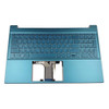 Laptop PalmRest&keyboard For HP Pavilion 15-EH0000 15-EG0000 M08928-001 With backlit Without fingerprint With SD slot top cover United States US Light teal