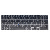 Laptop Keyboard For Dynabook R654/M PR654MAX6E7AD31 PR654MAX4E7AD31 PR654MAA6E7AD31 PR654MAA4E7AD31 United Kingdom UK Black With Gray Frame With Backlit&Pointing New