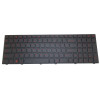 Used Laptop Red Backlit Keyboard For Eluktronics N250JU English US Black Frame
