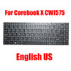 Laptop Keyboard For Chuwi Corebook X CWI575 English US Black With Backlit New