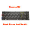 Laptop Big Carriage Return Keyboard For Gigabyte P16G P17F R5 V2 V3 V5 V7 P2742G-CF1 CF2 P27G P27K-CF1 CF2 Q2550M Q2552M Q2756N V2 Russian RU With Black Frame And Backlit