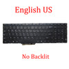 Laptop Keyboard For NIAKUN Powerful 5700U United States US No Backlit Black No Frame New