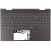 Laptop PalmRest&Keyboard For HP Envy X360 15-ED0000 15-ED1000 15M-ED0000 15M-ED1000 15T-ED000 15T-ED100 with backlit DSC Version United States US Brown 9Z.NHBBC.001 NSK-XW0BC PK132UR1C00 